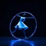 prestation artistique , artiste cirque , événementiel , roue cyr led