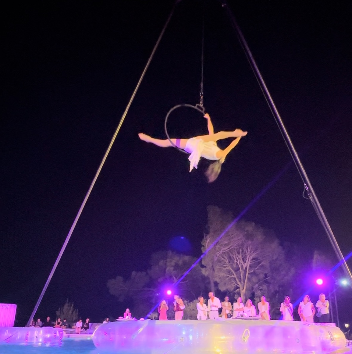 Cerceau aérien artiste de cirque Monaco