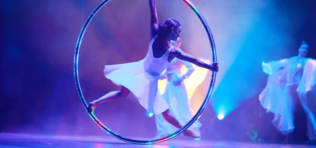 Performer LED Spectacle LED Spectacle lumineux Roue Cyr Lumineuse Roue Cyr LED