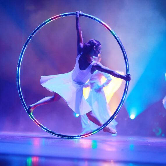 Performer LED Spectacle LED Spectacle lumineux Roue Cyr Lumineuse Roue Cyr LED