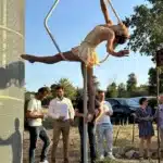 Numéros aériens Spectacle Lollipop, Numéro lollipop, Acrobate aérienne