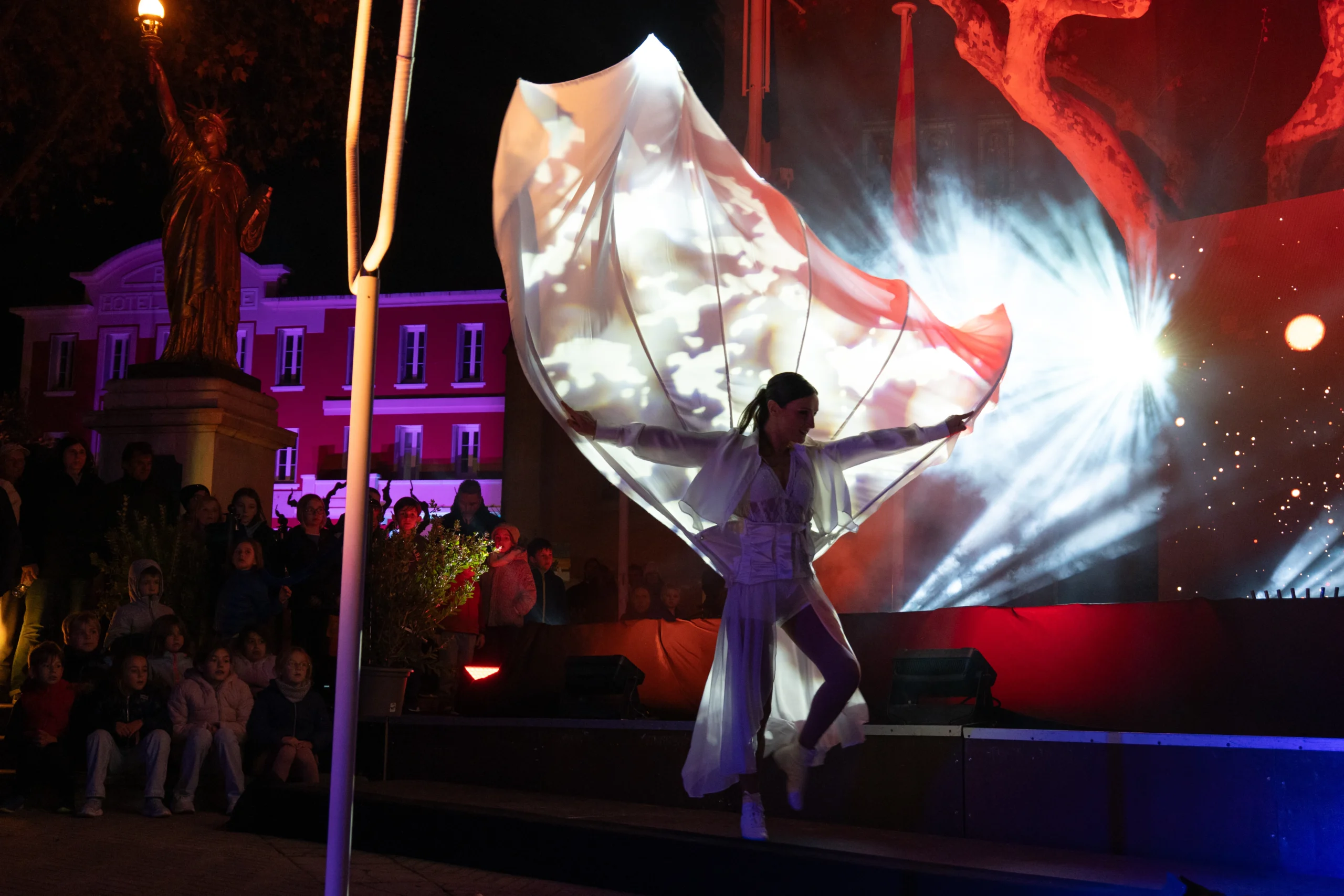 Animation Artistique Voile peacock Spectacle Marseille Spectacle Aix-en Provence